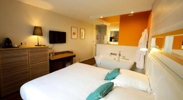 Двухместный номер Deluxe с видом на море Hôtel La Baie des Anges, son SPA marin & sa piscine couverte