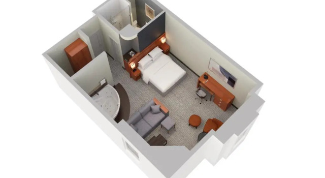 Люкс Courtyard by Marriott Waterloo St. Jacobs