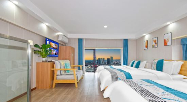 Люкс Business Chongqing Jirui Light Luxury Apartment (Shangwan Road Subway Station Creative Park)