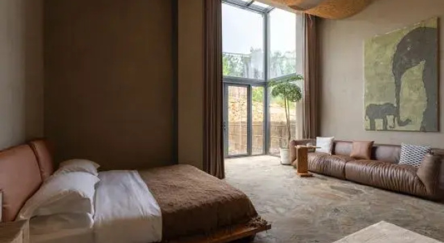 Семейный люкс с видом на внутренний двор Gu Yu shan ju an Ji man life art designer private soup resort hotel zhuan