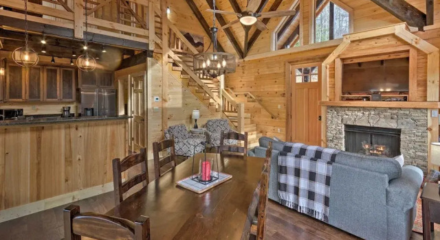 Hilltop Cabin on 5 Acres w/ Hot Tub & Waterfall!