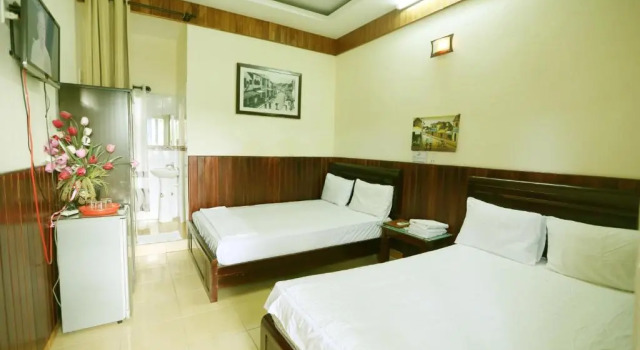 Четырёхместный номер Standard с балконом и с красивым видом из окна Homestay Hong Cong