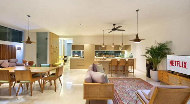 Eight Palms Villa Seminyak by Ini Vie Hospitality, Rezervovat Vila Chaty v Bali, Chalupa