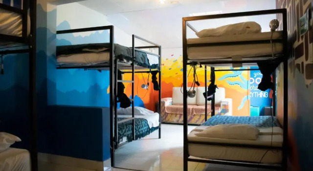 Кровать в общем номере Casa Mood Usaquen