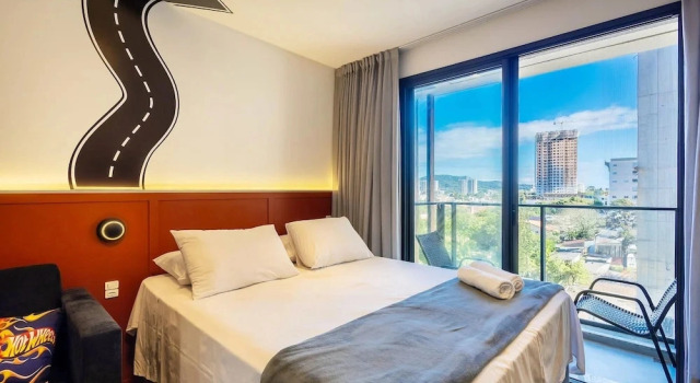 Апартаменты с балконом Studios in a Seaside Building, Close to Beto Carreiro at Penha Spot - Psob