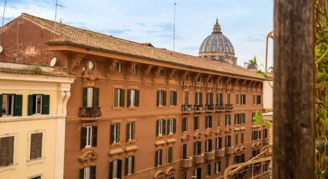 Attic terrace with St Peter's Dome View