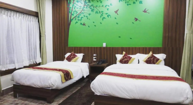 Двухместный номер Deluxe с красивым видом из окна Jungle Safari Lodge Chitwan National Park Sauraha