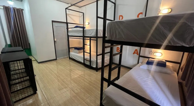 Кровать в общем номере Revolution Hostel Pai