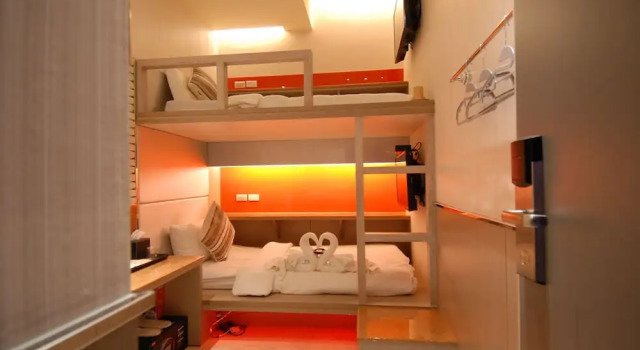 Кровать в общем номере Kenting 157 Boutique Hotel