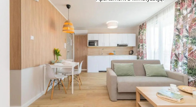 Студия с балконом APARTAMENTY MIERZEJA - Stegna Forest, blisko lasu, Bezpłatny Meleks