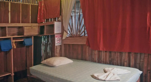 Кровать в общем номере Cascada Verde Eco Lodge