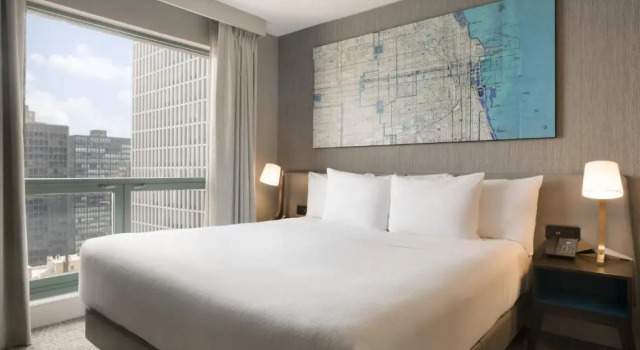 Двухместный люкс c 1 комнатой с видом на озеро Hilton Chicago Magnificent Mile Suites