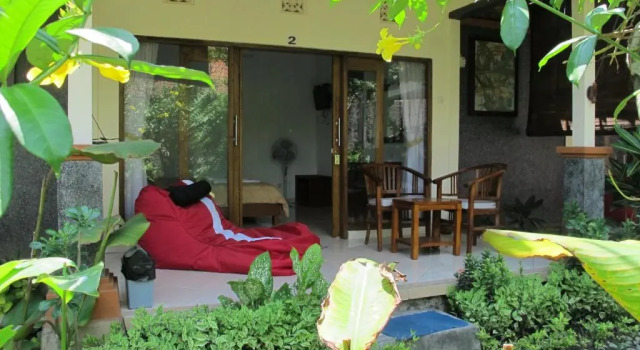 Двухместное бунгало с красивым видом из окна La Bila Dive Resort Amed