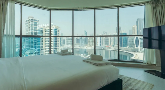 Bay Gem With Panoramic Burj Khalifa and Canal View