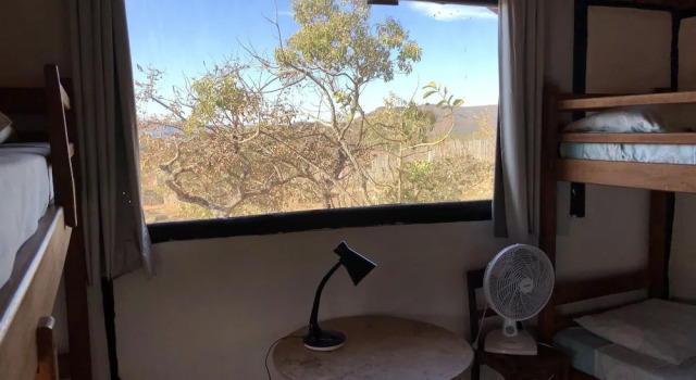 Кровать в общем номере Hostel Catavento Chapada dos Veadeiros