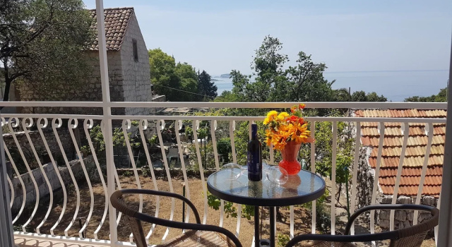 Апартаменты Comfort с балконом и с видом на море Apartments Dalmatia Blue