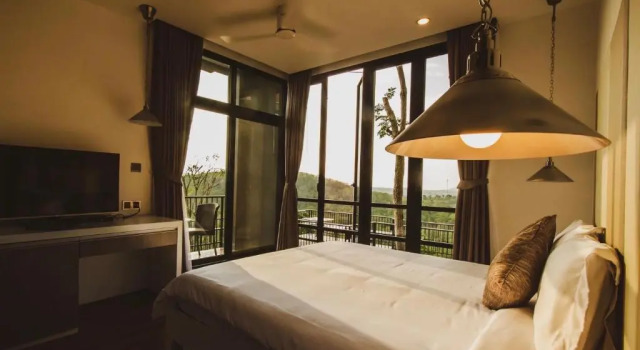 Кровать в общем номере с 6 комнатами Monte Vista Chalet Khaoyai