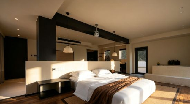 Кровать в общем номере с 6 комнатами Only this fairyland,  designer art villa mountain lodging