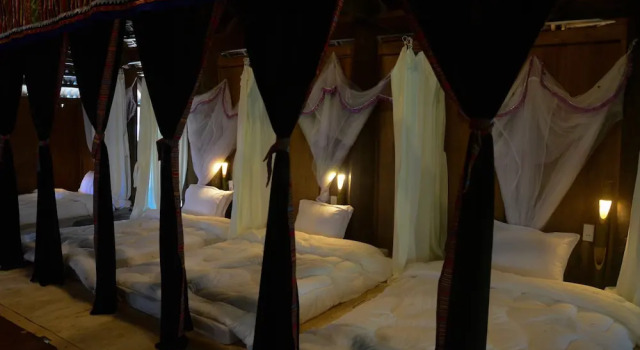 Кровать в общем номере Pu Luong Nature Lodge 2 Hieu Village - Hostel