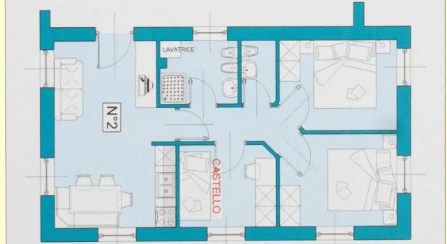 Апартаменты Цокольный этаж Casa Azzurra