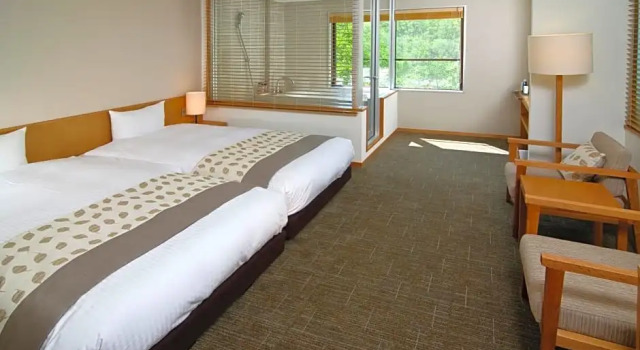 Номер Standard с красивым видом из окна Kamikochi Lemeiesta Hotel