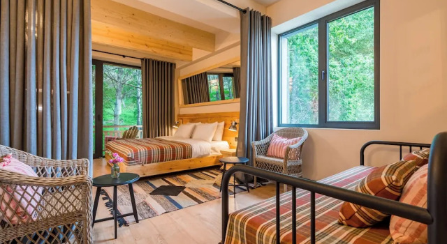 Трёхместный номер с видом на сад 1740 Boutique Hotel Kazbegi