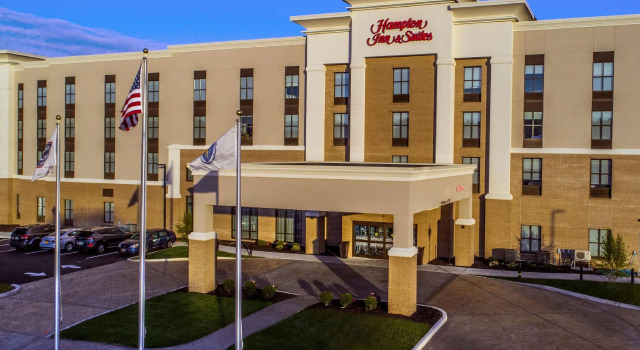 Кровать в общем номере Hampton Inn & Suites Foxborough/Mansfield