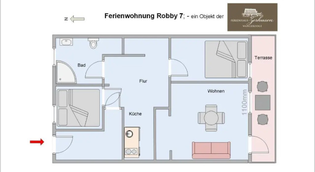 Апартаменты Robby 7 - Hundefreundliche Terrassenwohnung mit eigenem Garten