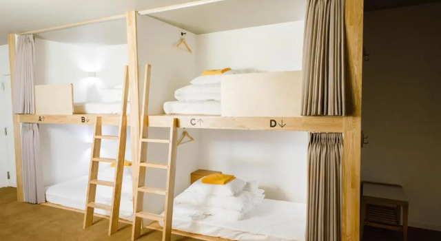 Кровать в общем номере WPÜ HOTEL HAKONE