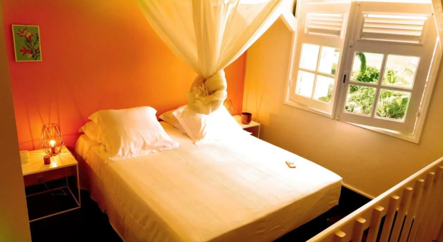 Duplex 4 personnes Chambre vue mer Résidence O Coeur de Deshaies