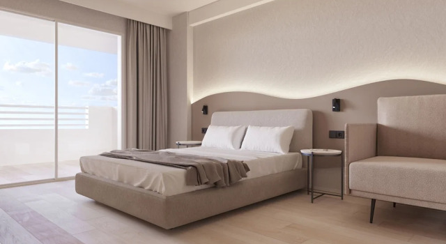 Трёхместный номер Standard с балконом и с видом на море AR Roca Esmeralda & SPA Hotel