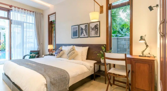 Двухместный номер Deluxe с видом на сад Riverside Hamlet Homestay & Villa