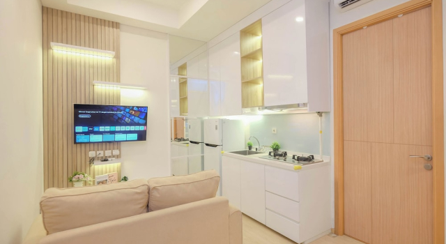 Апартаменты Standard Comfortable And Stylish 1Br At Apartment Samara Suites