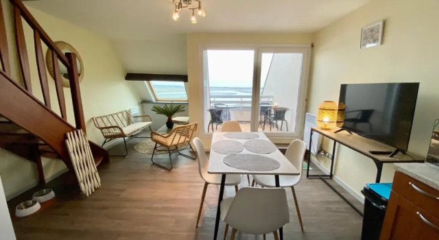 Plein Sud, appartement vue baie, accès direct plage, Varaa Huoneisto Le Crotoy 