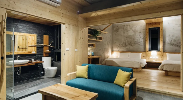 Четырёхместный семейный номер Standard с балконом Sun Moon Lake Residence 8