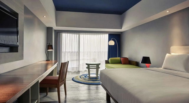 Luxo quarto varanda e com vista para o mar Mercure Convention Centre Ancol