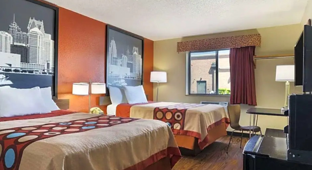 Четырёхместный номер Deluxe Super 8 by Wyndham Taylor/Detroit Area