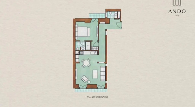 Апартаменты c 1 комнатой с балконом Ando Living - São Nicolau House