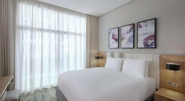 Двухместный люкс c 1 комнатой с балконом Residence Inn by Marriott Al Jaddaf