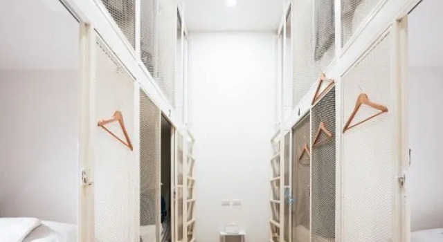 Кровать в общем номере Paknap Hostel