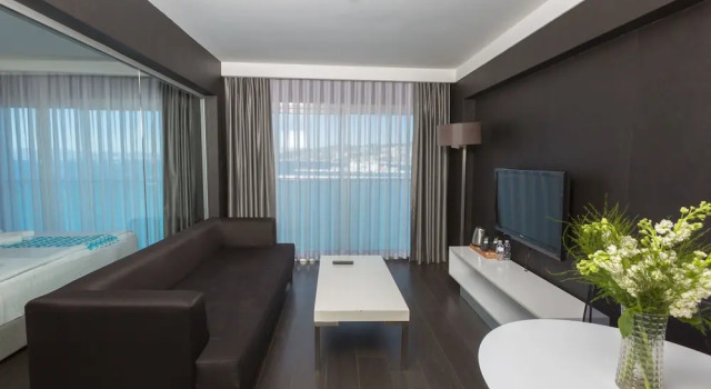Студия Deluxe с балконом и с видом на море Efe Hotel