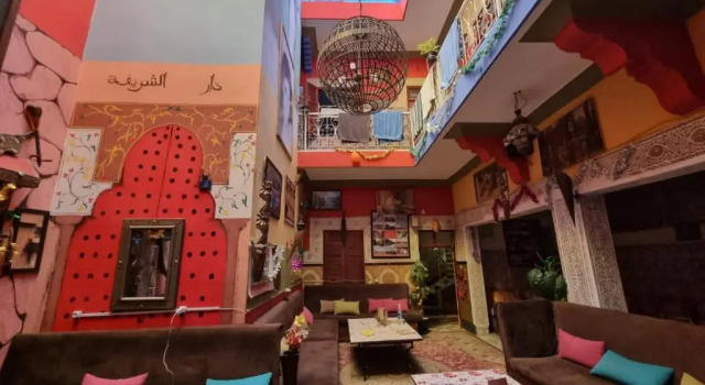 Кровать в общем номере Hostel Marrakech Rouge