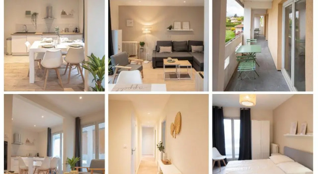 "Envie Lyonnaise" Location - 14 personnes - Terrasse - WIFI fibre optic, Rezerwuj Hotel Hotele w Rhône z parkingiem, Parking