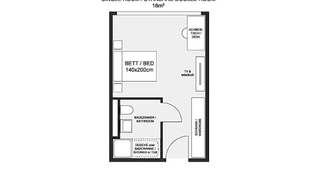 Номер Standard Auszeit Hotel Düsseldorf - das Frühstückshotel