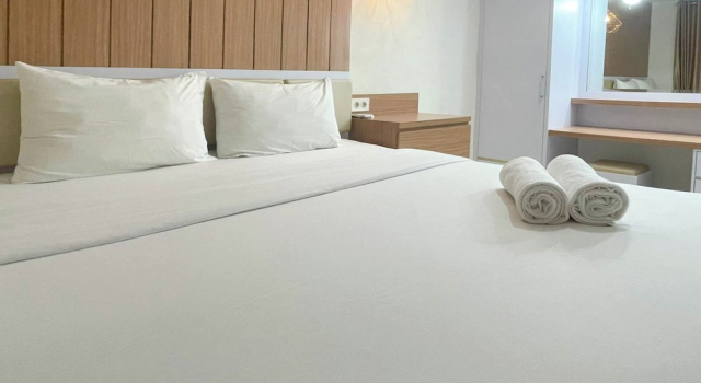 Wooden Accents 1Br At Podomoro City Deli Medan Apartment, Book Apartment Medan Sumatra