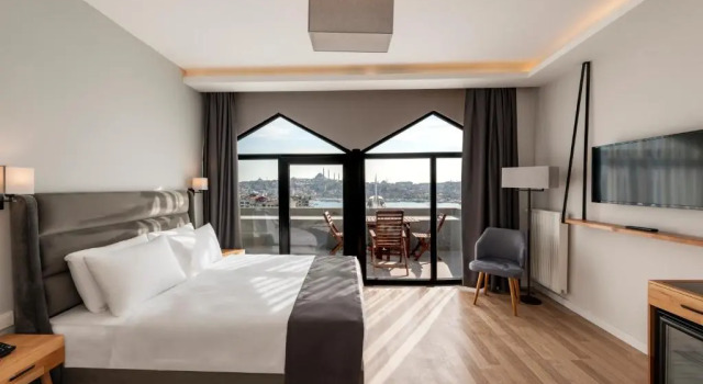 Двухместный номер Deluxe с балконом и с видом на море DORUK PALAS HOTEL
