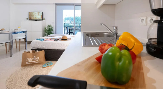 Апартаменты Standard с 2 комнатами Nemea Appart Hotel Le Lido Cagnes sur Mer