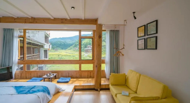 Camera doppia Standard con vista sulle montagne 肇兴溪舍山堂 Creekside Inn