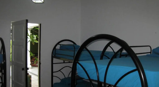 Кровать в общем номере Hostal Cumbres del Volcan Flor Blanca