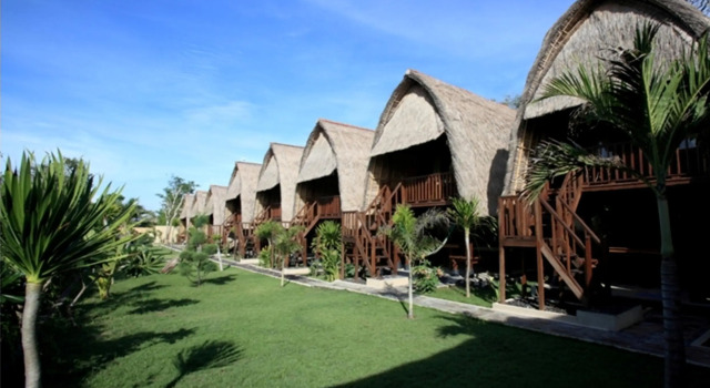 Кровать в общем номере Dream Beach Kubu & SPA by ABM